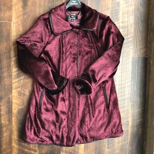 NWOT! Dennis Basso Maroon Coat